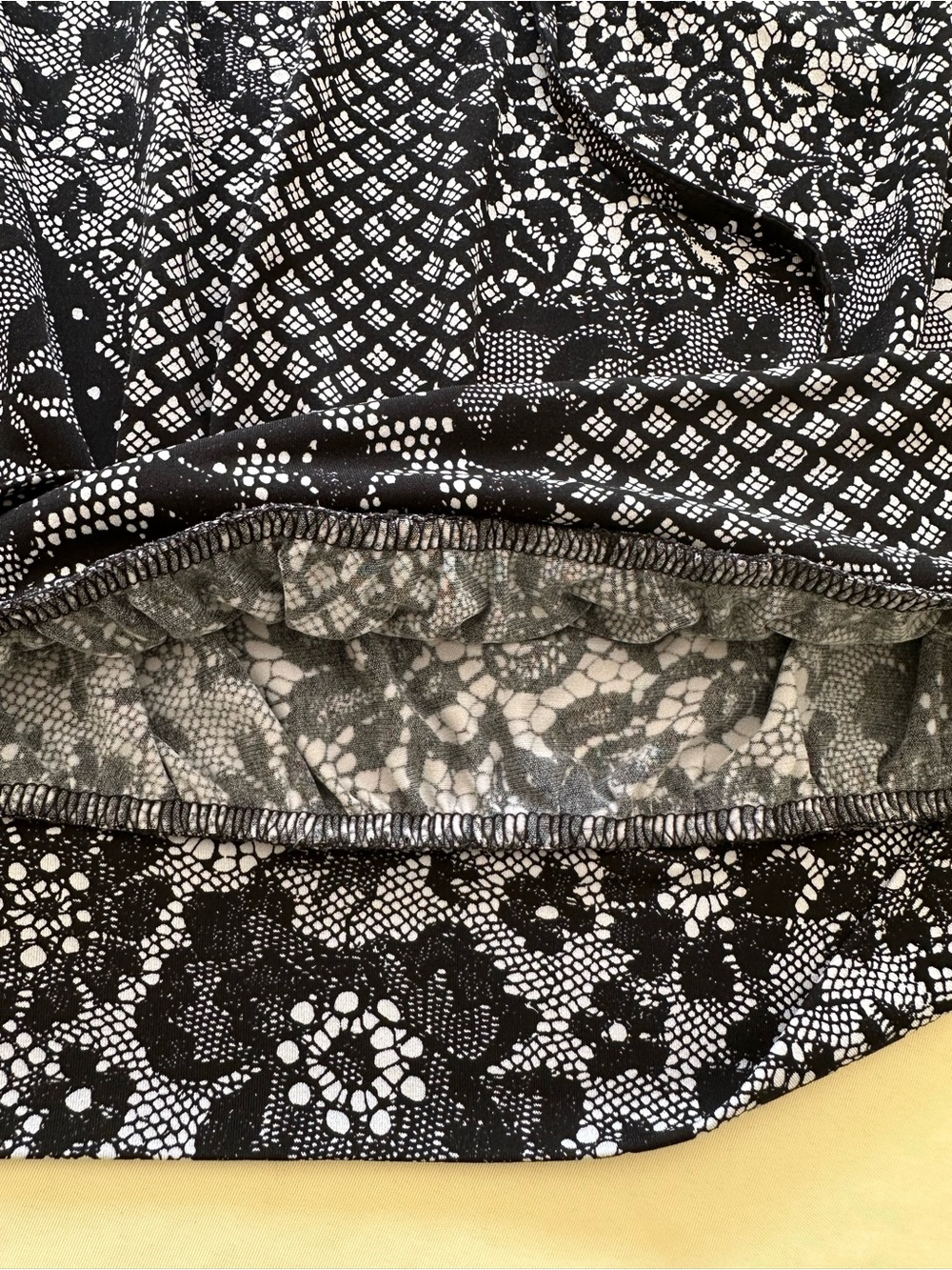 Van Heusen Black Floral V-Neck Blouse with Mixed Print off shoulder soft - Picture 12 of 14